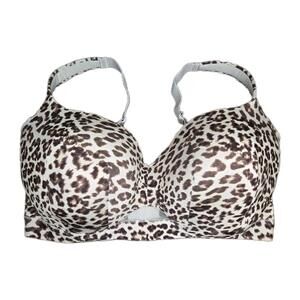 Cacique  Lightly Lined Underwire Balconette Bra Leopard Print Size 40G